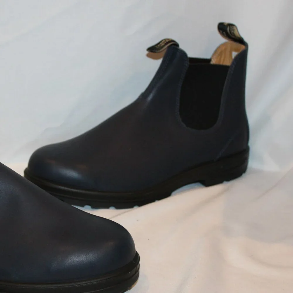 BLUNDSTONE‎ MEN'S 2246 LEATHER CHELSEA BOOTS WATER RESISTANT NAVY BLUE